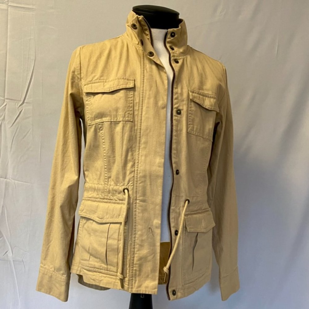 Cabelas -Womens Classic Cotton Draw String zip up Utility/safari Jacket NWOT SM